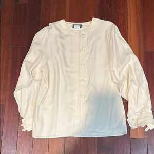 Vintage Harvé Benard Cream Silk Blouse